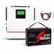 Комплект резервного живлення 1 кВт + 1.28 кВт&middot;год, інвертор Daxtromn AOH-1KW 12В + акумулятор Idzlldi LiFePO4 12В 100Ah, UPS для дому, квартири, офісу, кабелі в комплекті 2302266 фото 1