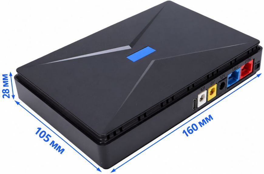 Міні-UPS Andowl Q-UP900X1 10000 мА&middot;год, ДБЖ для роутера, модему та оптики 12В/9В/5В, безперебійне живлення з USB 2809261 фото