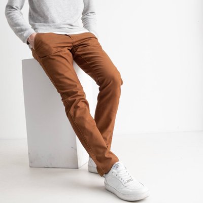 Стильні чоловічі штани якісні демісезонні, джинси, коричневий колір, 27-36 2302202424 фото