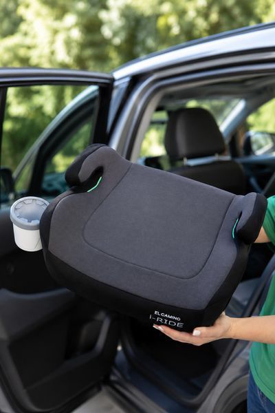 Автокресло-бустер EL Camino i-RIDE ME 1147 Stone Black i-Size R129, ISOFIX, 125-150 см, для детей 22-36 кг, с подстаканником 1902268 фото