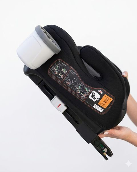 Автокресло-бустер EL Camino i-RIDE ME 1147 Stone Black i-Size R129, ISOFIX, 125-150 см, для детей 22-36 кг, с подстаканником 1902268 фото