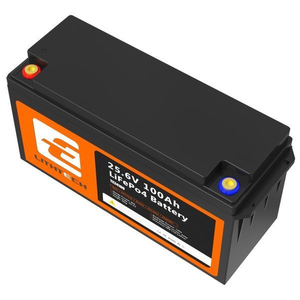 LiFePO4 акумулятор 24V 100Ah 2560Wh Lithtech TE24100 Bluetooth, BMS 100A, літієва батарея для інвертора, сонячних електростанцій, UPS (ДБЖ) 2207261 фото