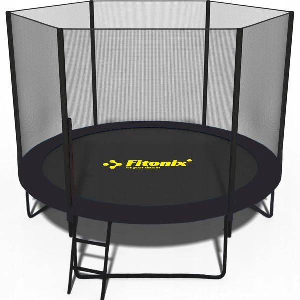 Батут Fitonix 252 см посилений до 120 кг із захисною сіткою та драбиною для дітей і дорослих 28042610 фото